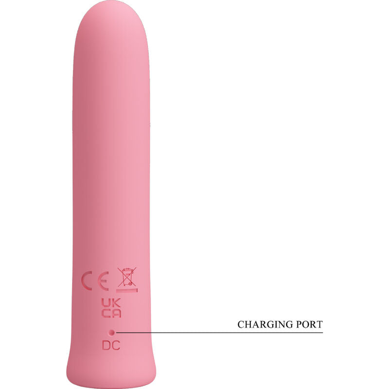 PRETTY LOVE - VIBRADOR MINI SUPER POWER CURTIS 12 VIBRACIONES DE SILICONA ROSA