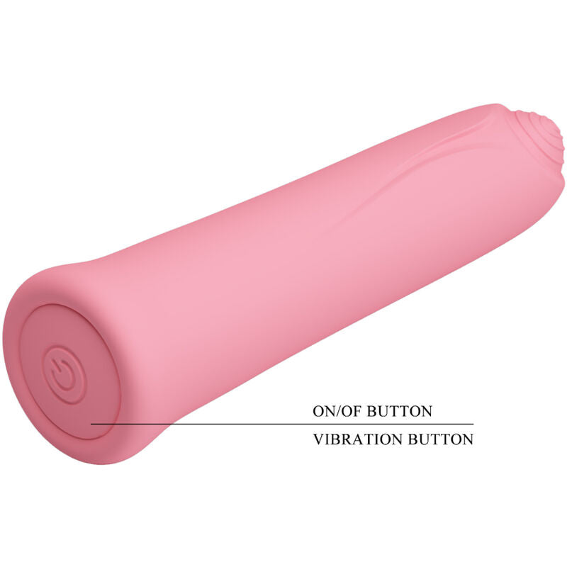 PRETTY LOVE - VIBRADOR MINI SUPER POWER CURTIS 12 VIBRACIONES DE SILICONA ROSA