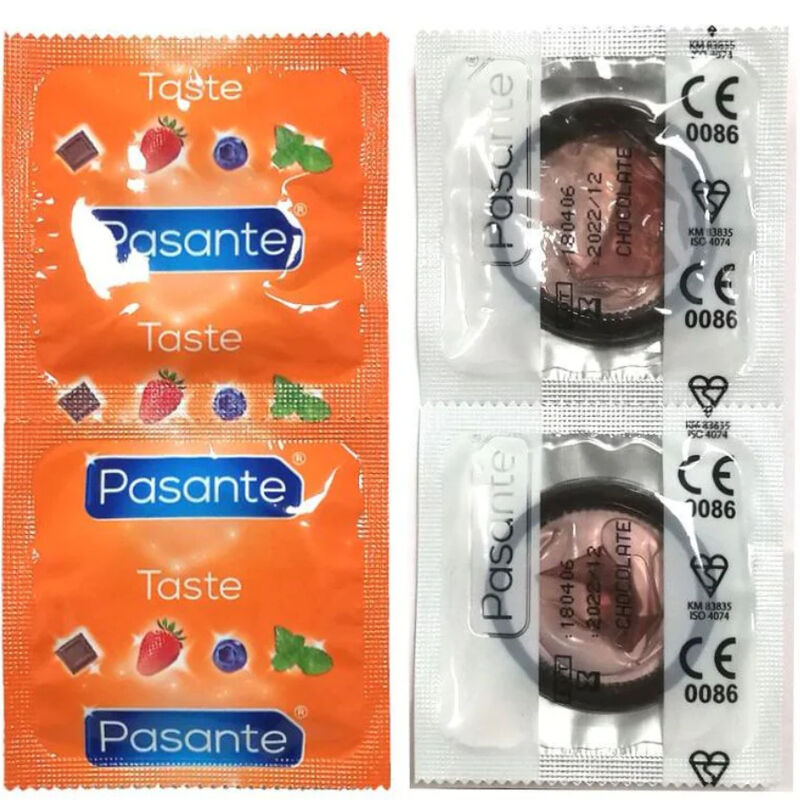 PASANTE - CONDONES SABOR CHOCOLATE TENTACIÓN BOLSA 144 UNIDADES