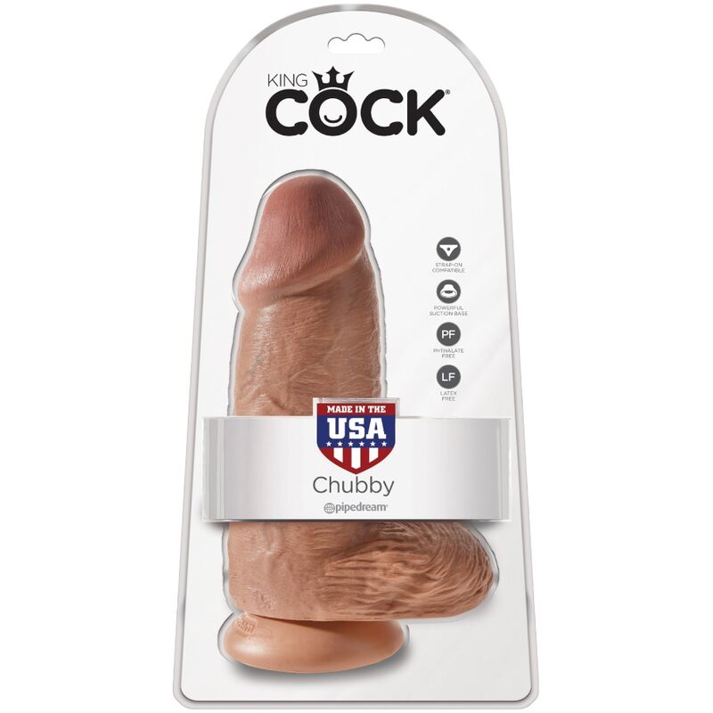 KING COCK - PENE REALISTA REGORDIZO 23 CM CARAMELO