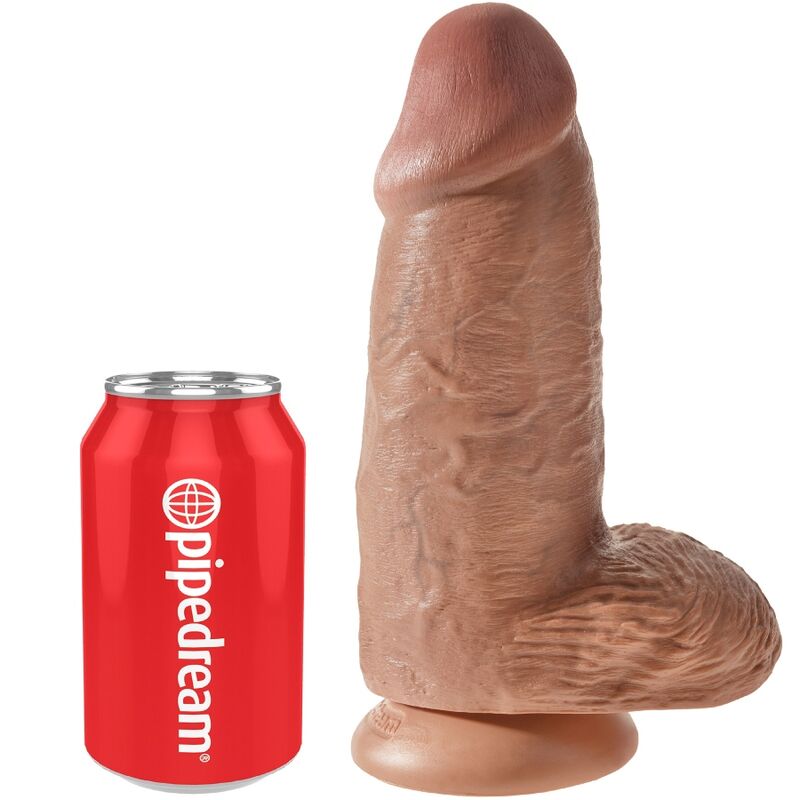 KING COCK - PENE REALISTA REGORDIZO 23 CM CARAMELO