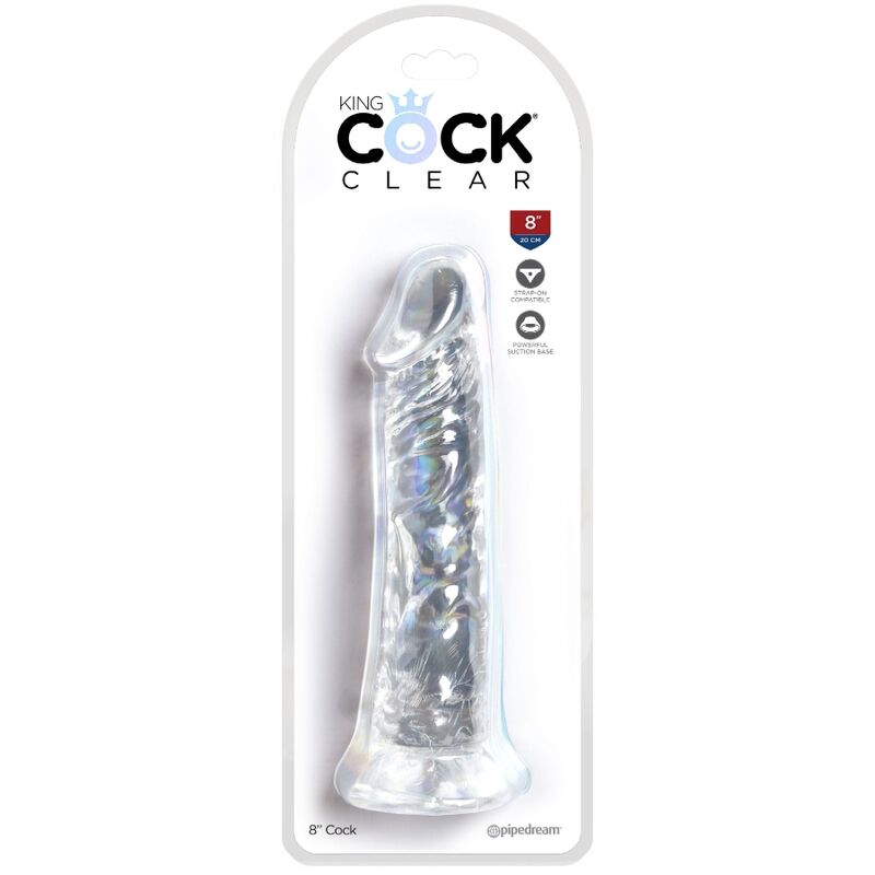 KING COCK - PENE REALISTA CLARO 19,7 CM TRANSPARENTE