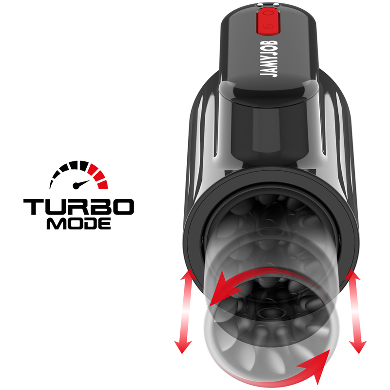 JAMYJOB - MASTURBATORE CON TECNOLOGIA A SPINTA VORTICE E ROTAZIONE A 360° IN MODALITÀ TURBO