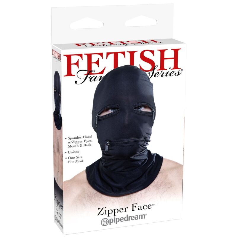 SERIE FETISH FANTASY - CAPPUCCIO CON CERNIERE NERO