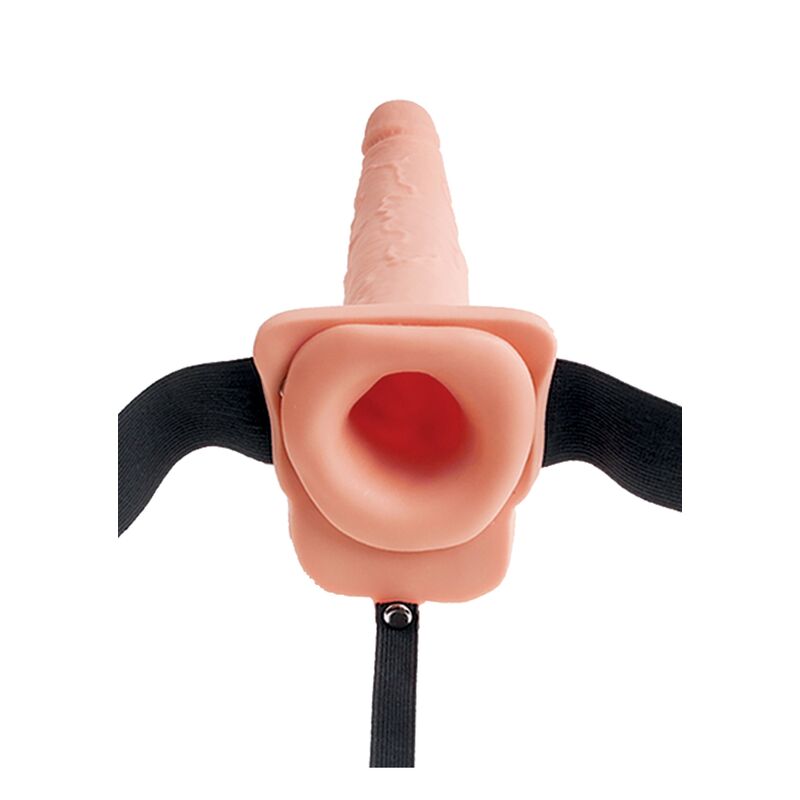 SERIE FETISH FANTASY - IMBRACATURA REGOLABILE PENE REALISTICO CON PALLINI CHE SCHIZZANO 19 CM