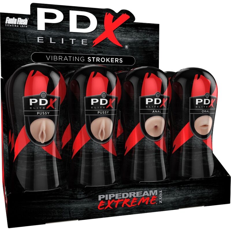 PDX ELITE - STROKER SET 12 UNITÀ: 6X VAGINA, 3X ANO, 3X BOCCA