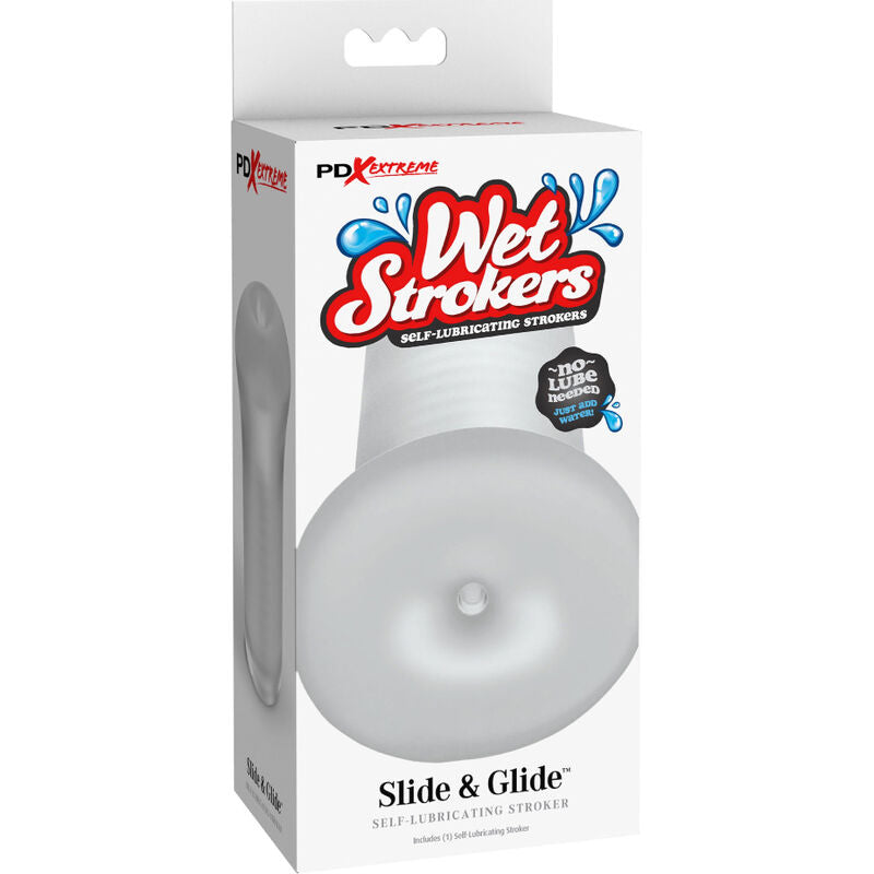 FETISH FANTASY EXTREME - SLIDE &amp; GLIDE STROKER SILICONE TRASPARENTE
