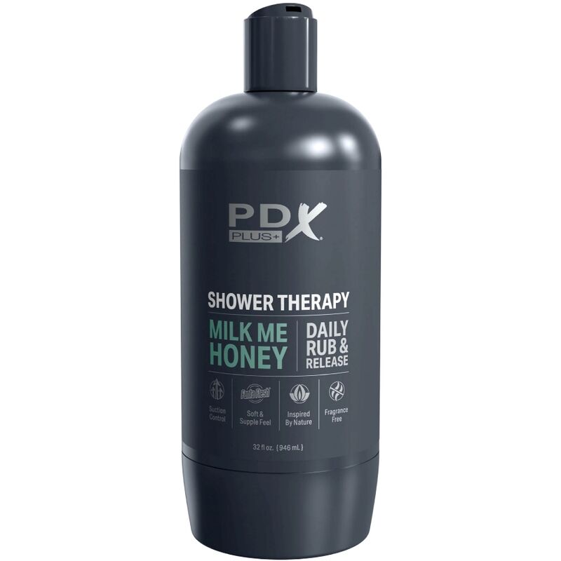PDX PLUS - MASTURBADOR STROKER DISEÑO DISCRETO DE BOTELLA DE CHAMPÚ MILK ME HONEY