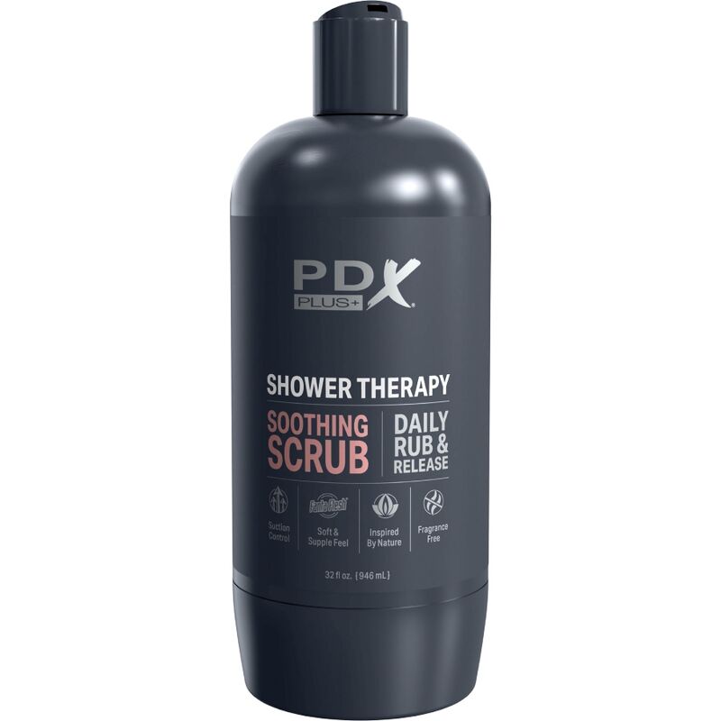 PDX PLUS - MASTURBATORE STROKER DESIGN DISCRETO DELLA BOTTIGLIA SCRUB LENITIVO SHAMPOO ALLA CARAMELLA