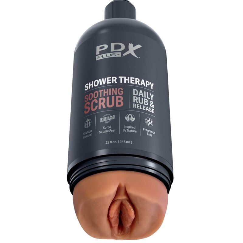 PDX PLUS - MASTURBATORE STROKER DESIGN DISCRETO DELLA BOTTIGLIA SCRUB LENITIVO SHAMPOO ALLA CARAMELLA