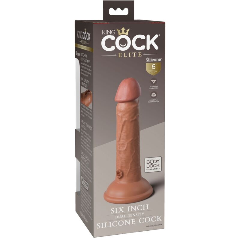 KING COCK - DILDO REALISTICO IN SILICONE ELITE 15,2 CM CARAMELLO