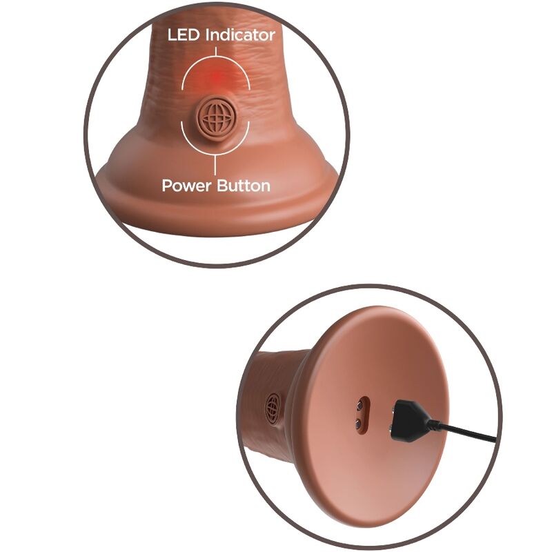 KING COCK - DILDO REALISTICO ELITE VIBRANTE E SILICONE 15,2 CM CARAMELLO