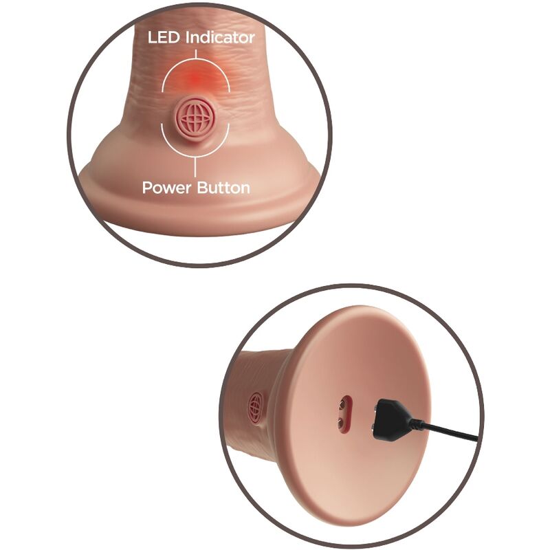 KING COCK - DILDO REALISTICO ELITE VIBRANTE E SILICONE 15,2 CM