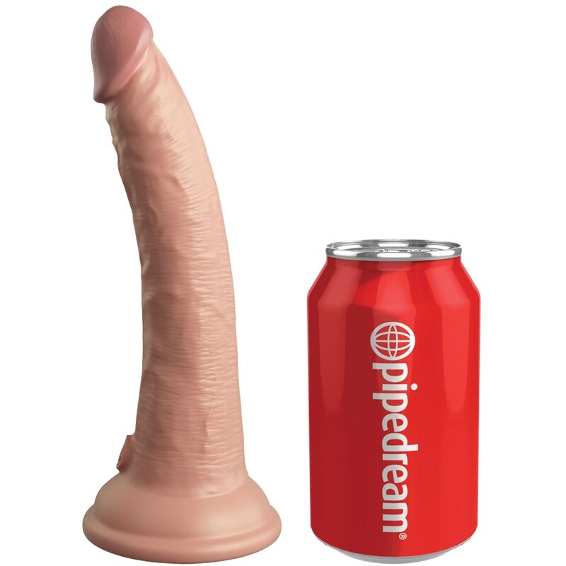 KING COCK - VIBRATORE DILDO REALISTICO ELITE E TELECOMANDO IN SILICONE 17,8 CM