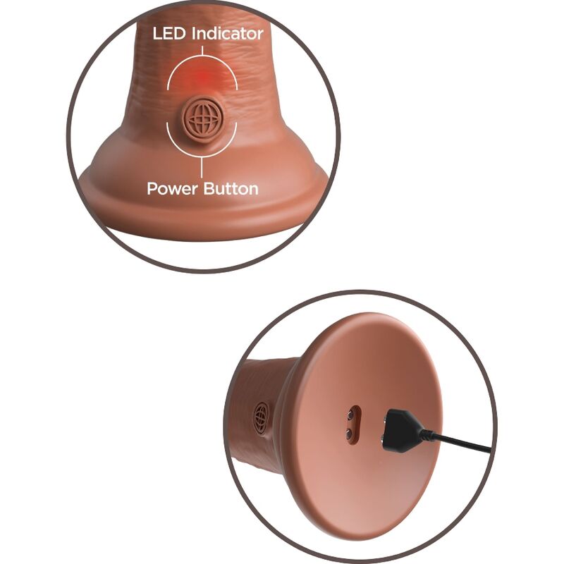 KING COCK - DILDO REALISTICO ELITE VIBRANTE E SILICONE 20,3 CM CARAMELLO