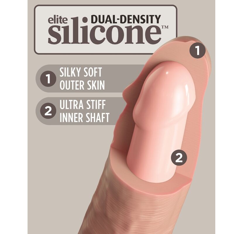 KING COCK - IMBRACATURA REGOLABILE ELITE CON DILDO 15,2 CM PER PRINCIPIANTI