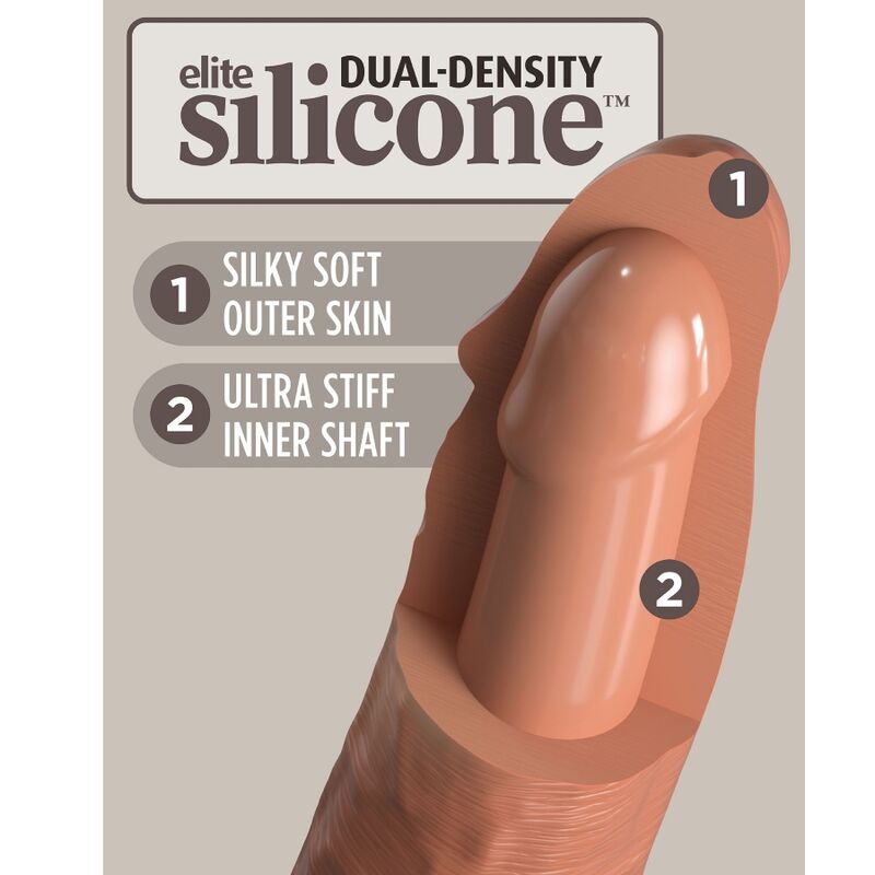 KING COCK - IMBRACATURA REGOLABILE ELITE COMFY CON DILDO 17,8 CM