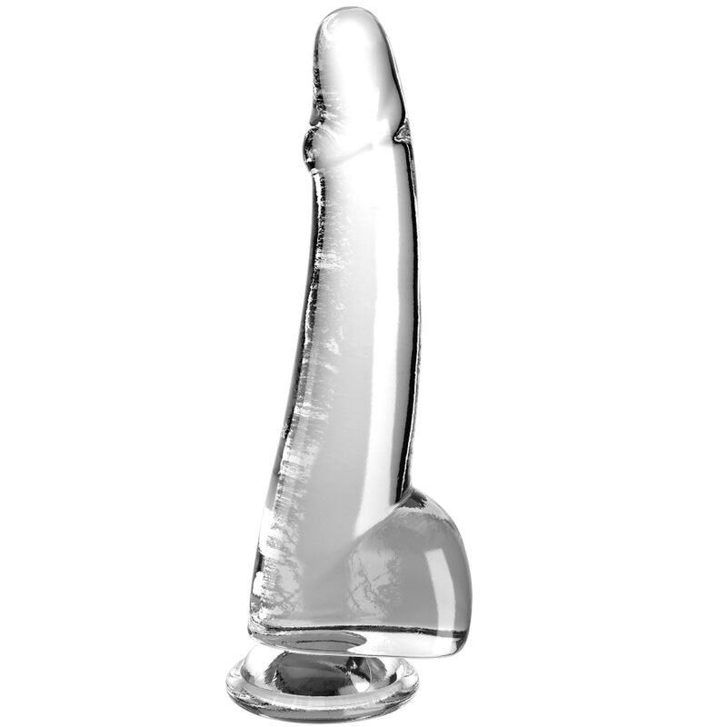 KING COCK - DILDO TRASPARENTE CON TESTICOLI 19 CM TRASPARENTE