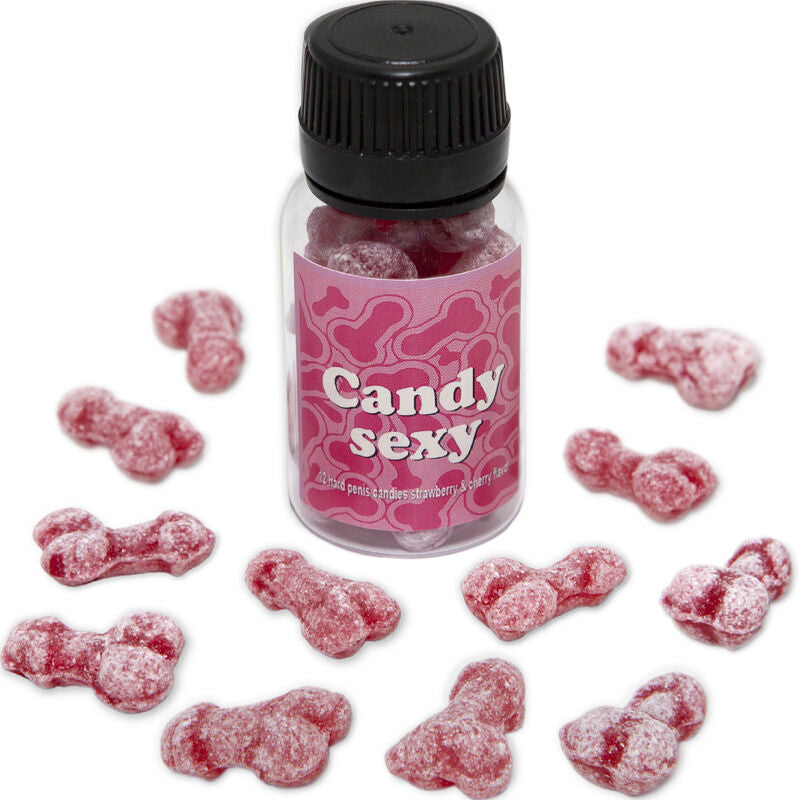 DIABLO PICANTE - CANDY SEXY BARATTOLO DA 12 CARAMELLE GOMMOSE AL GUSTO DI FRAGOLA E CILIEGIA