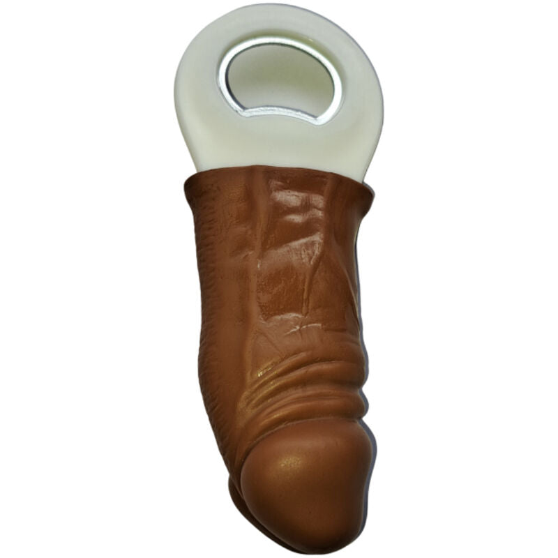 DIABLO PICANTE - APRI-CUCCHIAIO IN GOMMA MARRONE A FORMA DI PENE