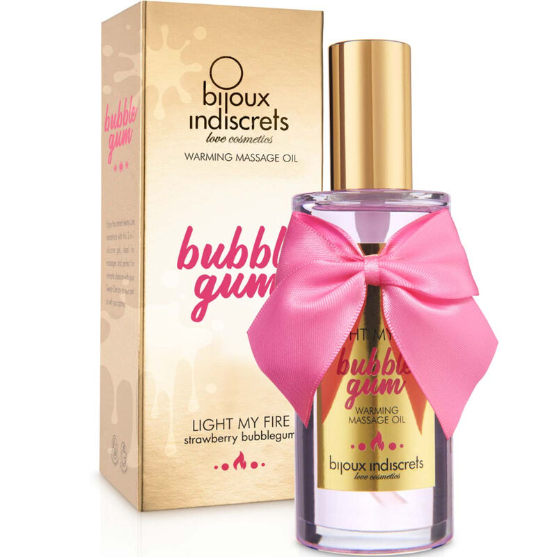 BIJOUX - INDISCRETS LIGHT MY FIRE ACEITE DE MASAJE EFECTO CALOR SABOR A CHICLE
