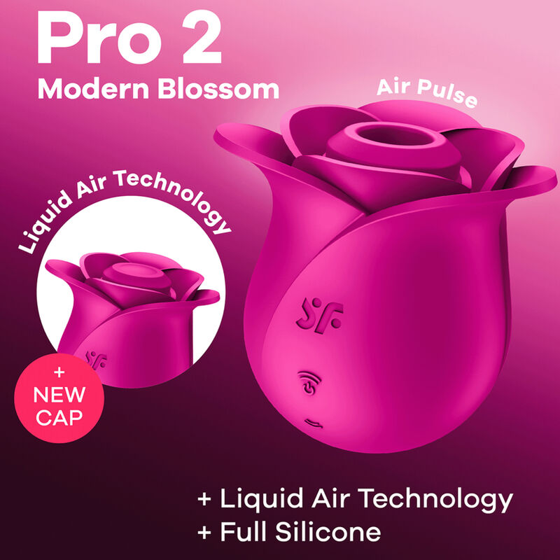 SATISFYER - VIBRATORE MODERNO AIR PULSE PRO 2 BLOSSOM