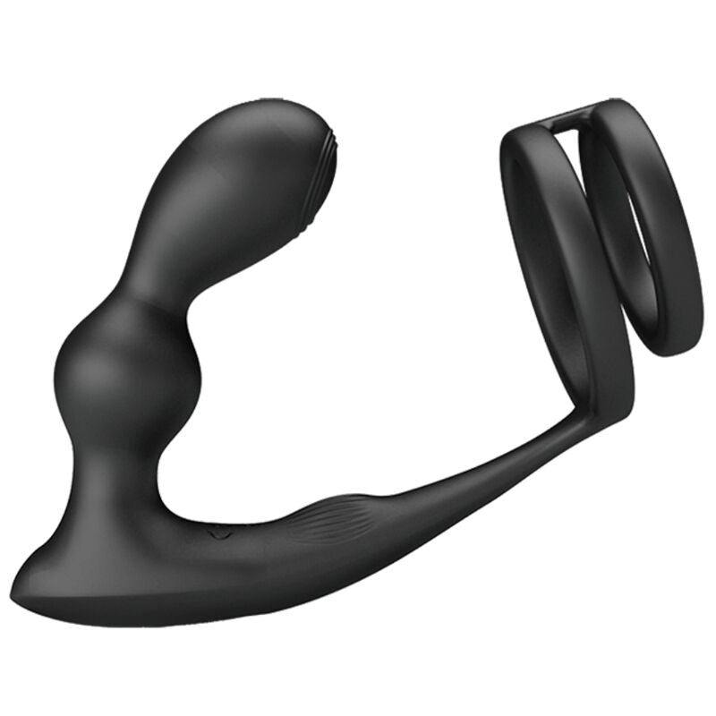 PRETTY LOVE - ANILLO MARSHALL PARA EL PENE CON PLUG ANAL VIBRATORIO Y CONTROL REMOTO