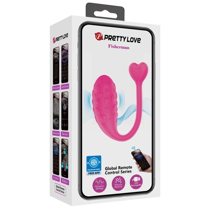 PRETTY LOVE - UOVO VIBRANTE ROSA FISHER CONTROLLATO DA APP