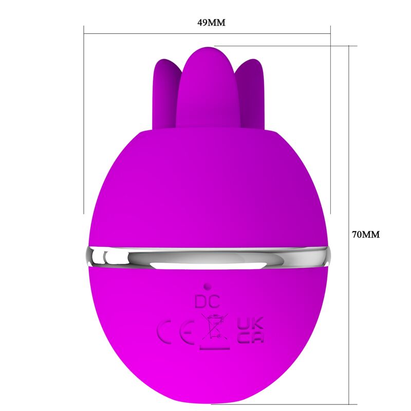 PRETTY LOVE - VIBRATORE TONDO IN SILICONE VIOLA GEMINI BALL