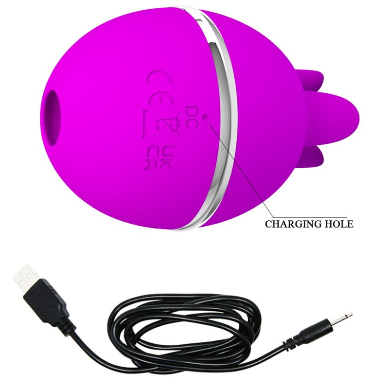 PRETTY LOVE - VIBRATORE TONDO IN SILICONE VIOLA GEMINI BALL