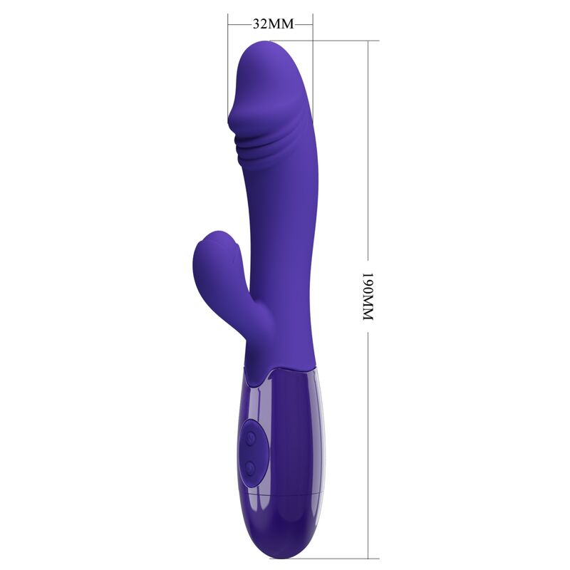 PRETTY LOVE - VIBRADOR JUVENIL SNAPPY Y ESTIMULADOR DEL PUNTO G VIOLETA