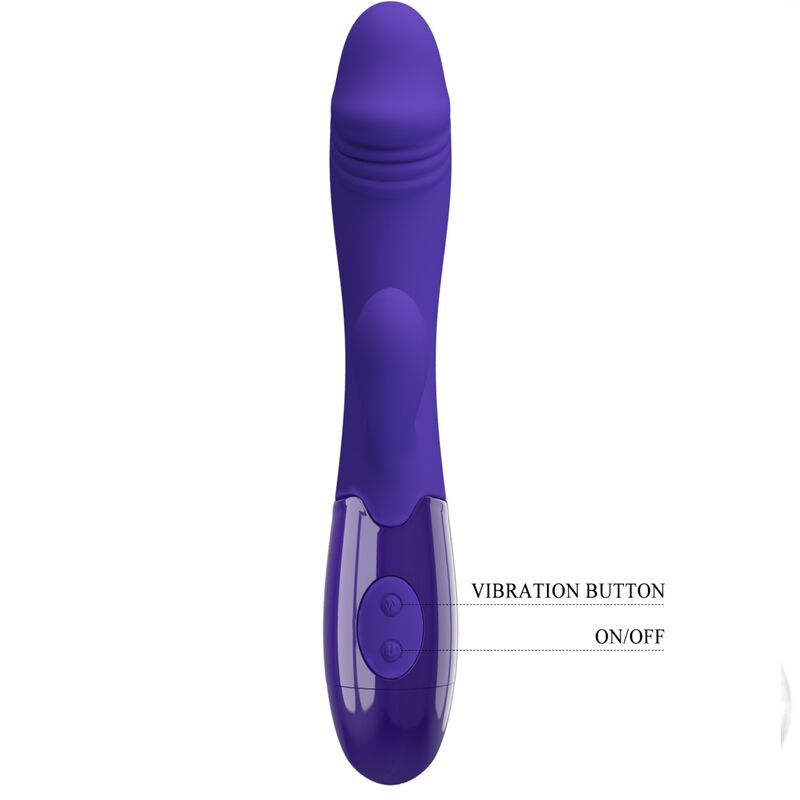 PRETTY LOVE - VIBRADOR JUVENIL SNAPPY Y ESTIMULADOR DEL PUNTO G VIOLETA