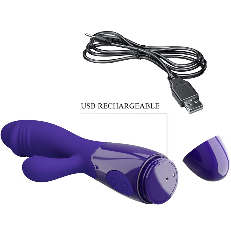 PRETTY LOVE - VIBRATORE SNAPPY YOUTH E STIMOLATORE DEL PUNTO G VIOLA