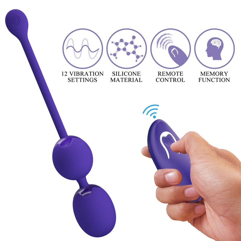 PRETTY LOVE - PELOTAS DE CONTROL REMOTO WILLIE YOUTH Y VIBRACIÓN VIOLETA