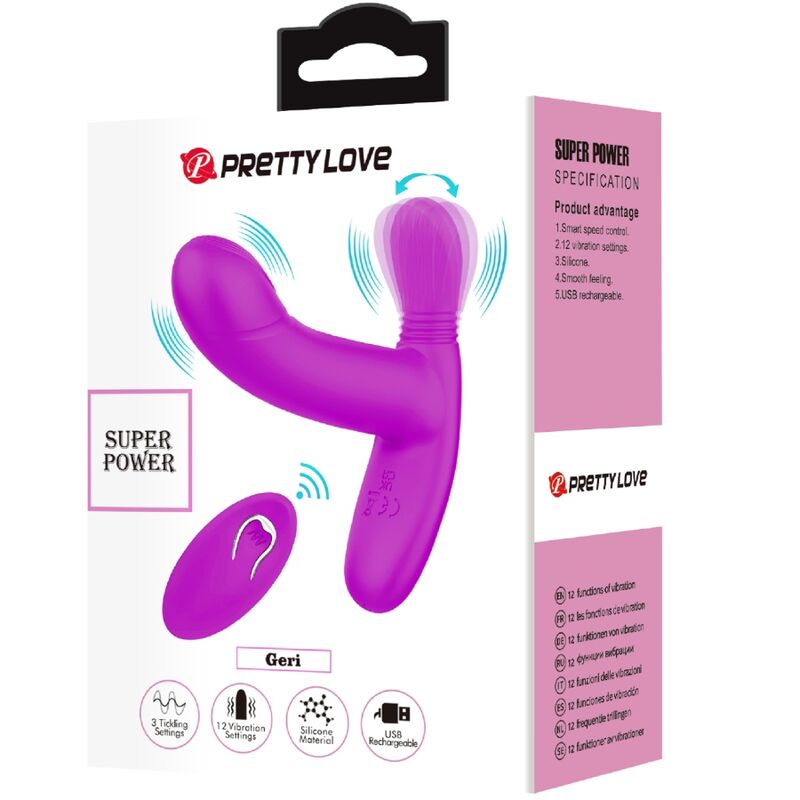 PRETTY LOVE - GERI MASSAGGIATORE CLITORIDEO ROSA CON TELECOMANDO