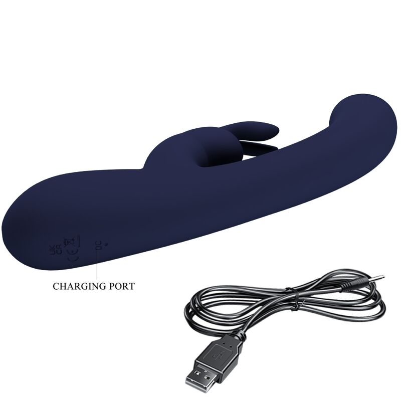 PRETTY LOVE - VIBRATORE CONIGLIO LAMAR E PUNTO G BLU