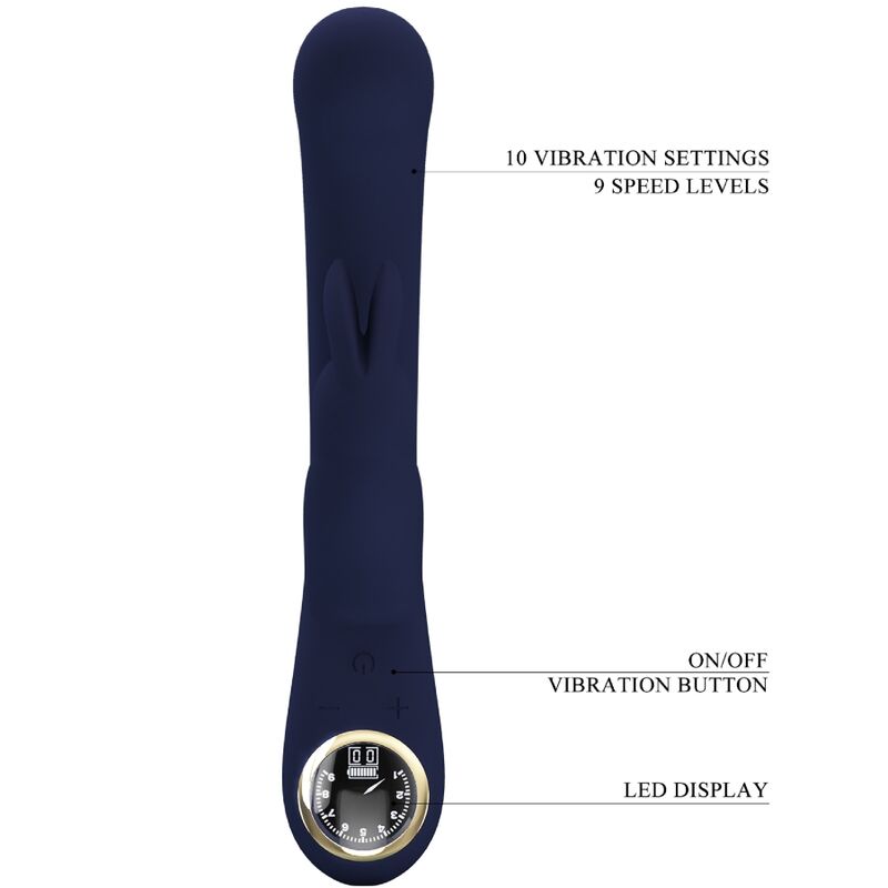PRETTY LOVE - VIBRATORE CONIGLIO LAMAR E PUNTO G BLU