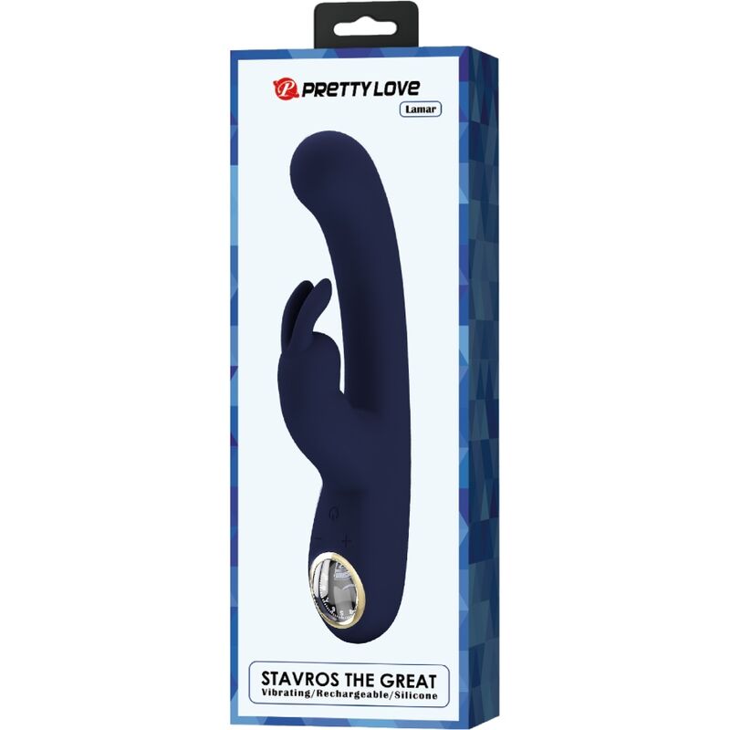 PRETTY LOVE - VIBRATORE CONIGLIO LAMAR E PUNTO G BLU