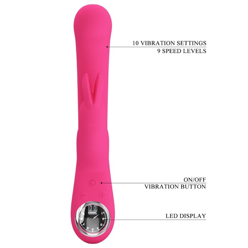 PRETTY LOVE - VIBRADOR CONEJO LAMAR Y PUNTO G ROSA