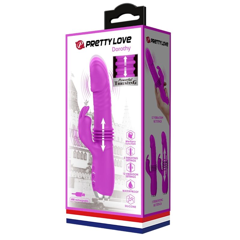 PRETTY LOVE - VIBRATORE CONIGLIO RICARICABILE VIOLA DOROTHY