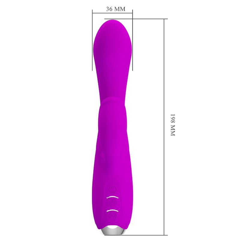 PRETTY LOVE - GLORIA VIBRADOR CONEJO RECARGABLE - IMPERMEABLE MORADO