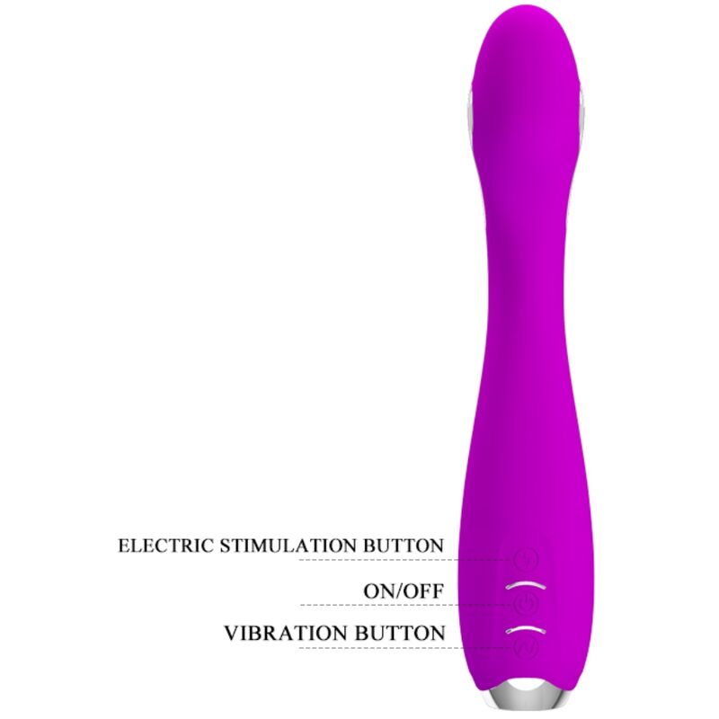 PRETTY LOVE - HECTOR VIBRADOR ELECTROSHOCK RECARGABLE IMPERMEABLE MORADO