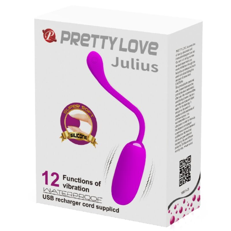 PRETTY LOVE - JULIUS UOVO VIBRANTE RICARICABILE IMPERMEABILE VIOLA