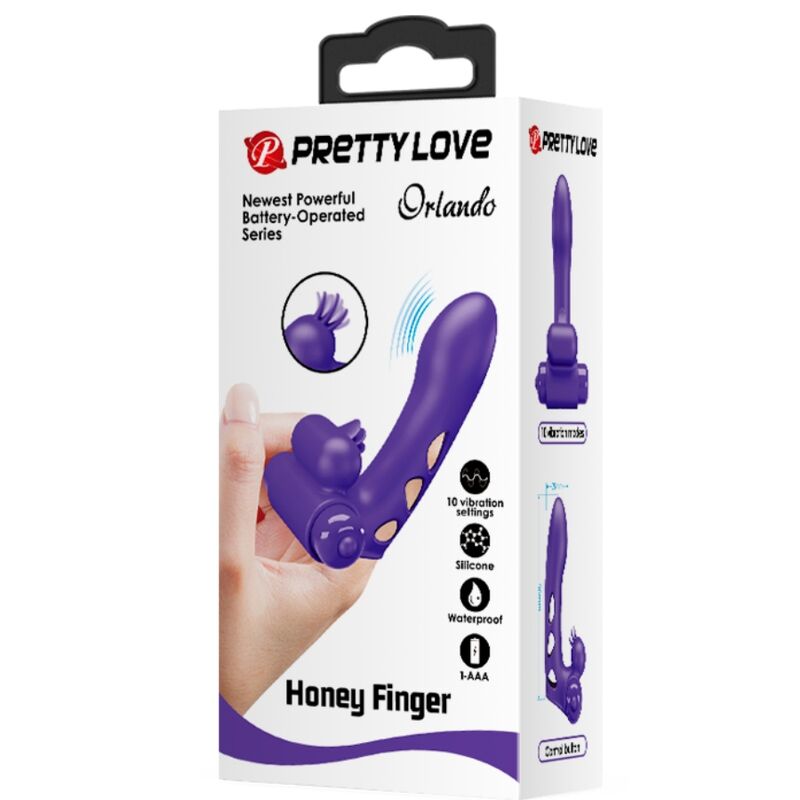 PRETTY LOVE - FUNDA PARA DEDO CON VIBRADOR ORLANDO MORADO