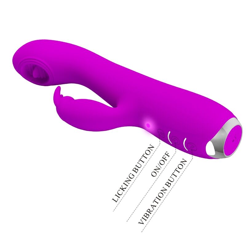 PRETTY LOVE - RACHEL VIBRADOR RECARGABLE CON ONDAS ESTIMULANTES MORADO