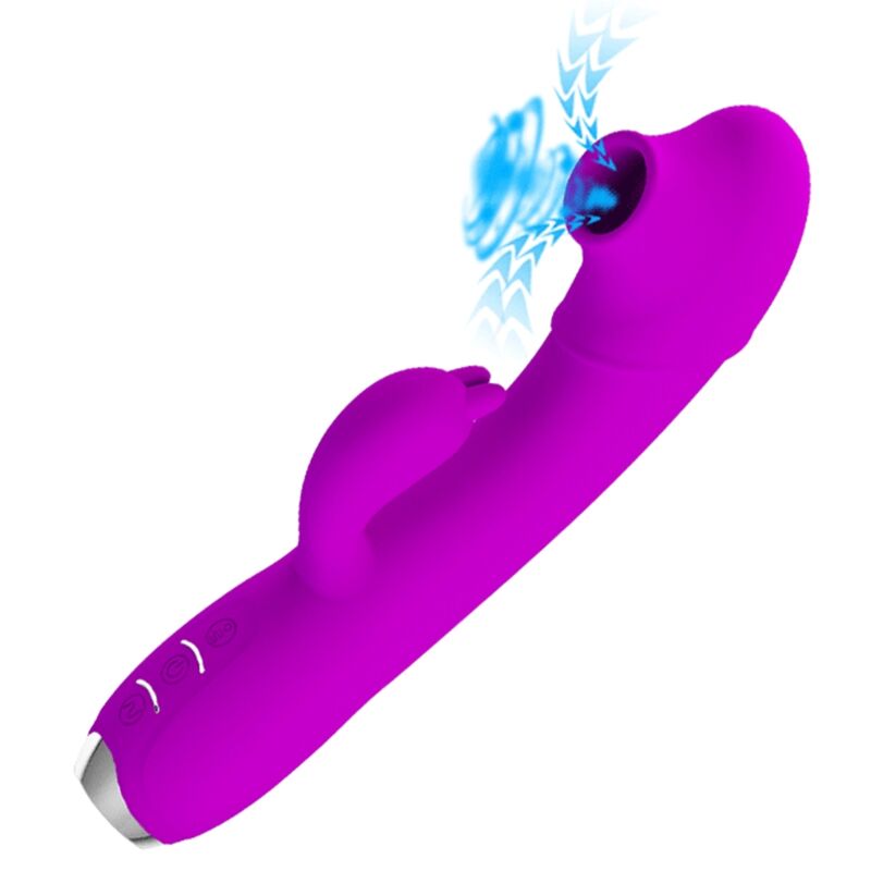 PRETTY LOVE - VIBRATORE REGINA - ONDE STIMOLANTI RICARICABILE VIOLA