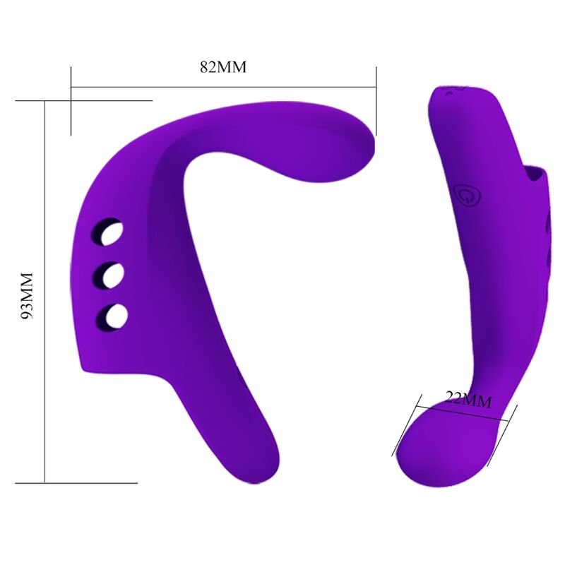 PRETTY LOVE - VIBRATORE DA DITO RICARICABILE VIOLA GORGON