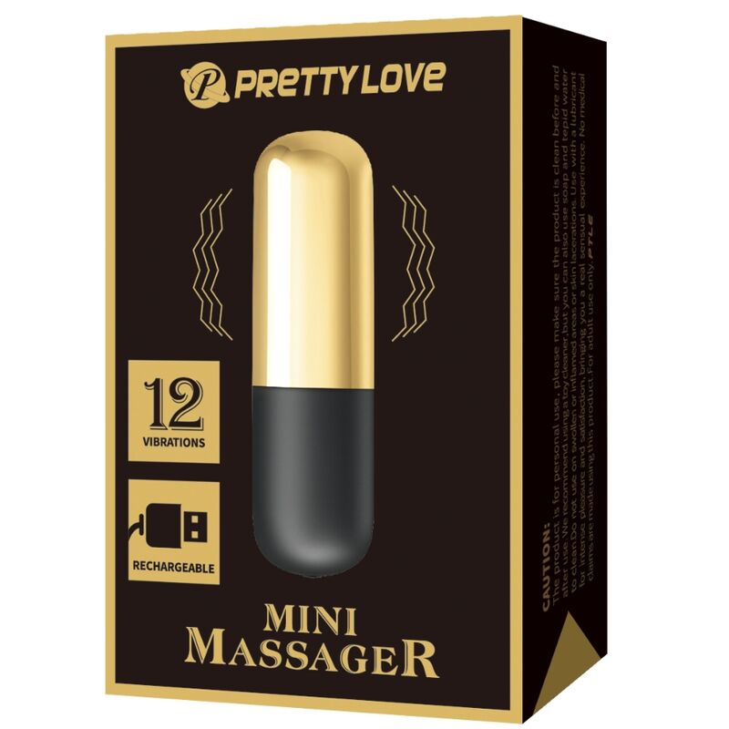 PRETTY LOVE - VIBRATORE A PROIETTILE RICARICABILE DORATO