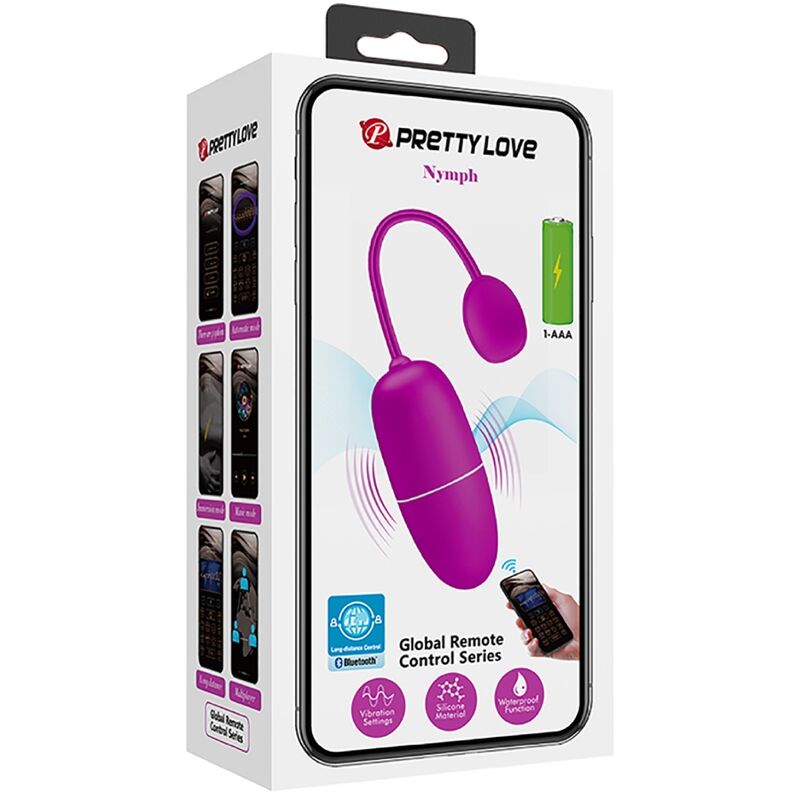 PRETTY LOVE - UOVO VIBRANTE NINFA VIOLA CONTROLLATO DA APP