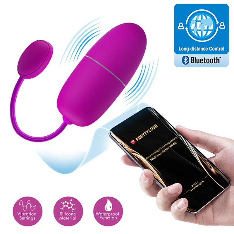 PRETTY LOVE - UOVO VIBRANTE NINFA VIOLA CONTROLLATO DA APP